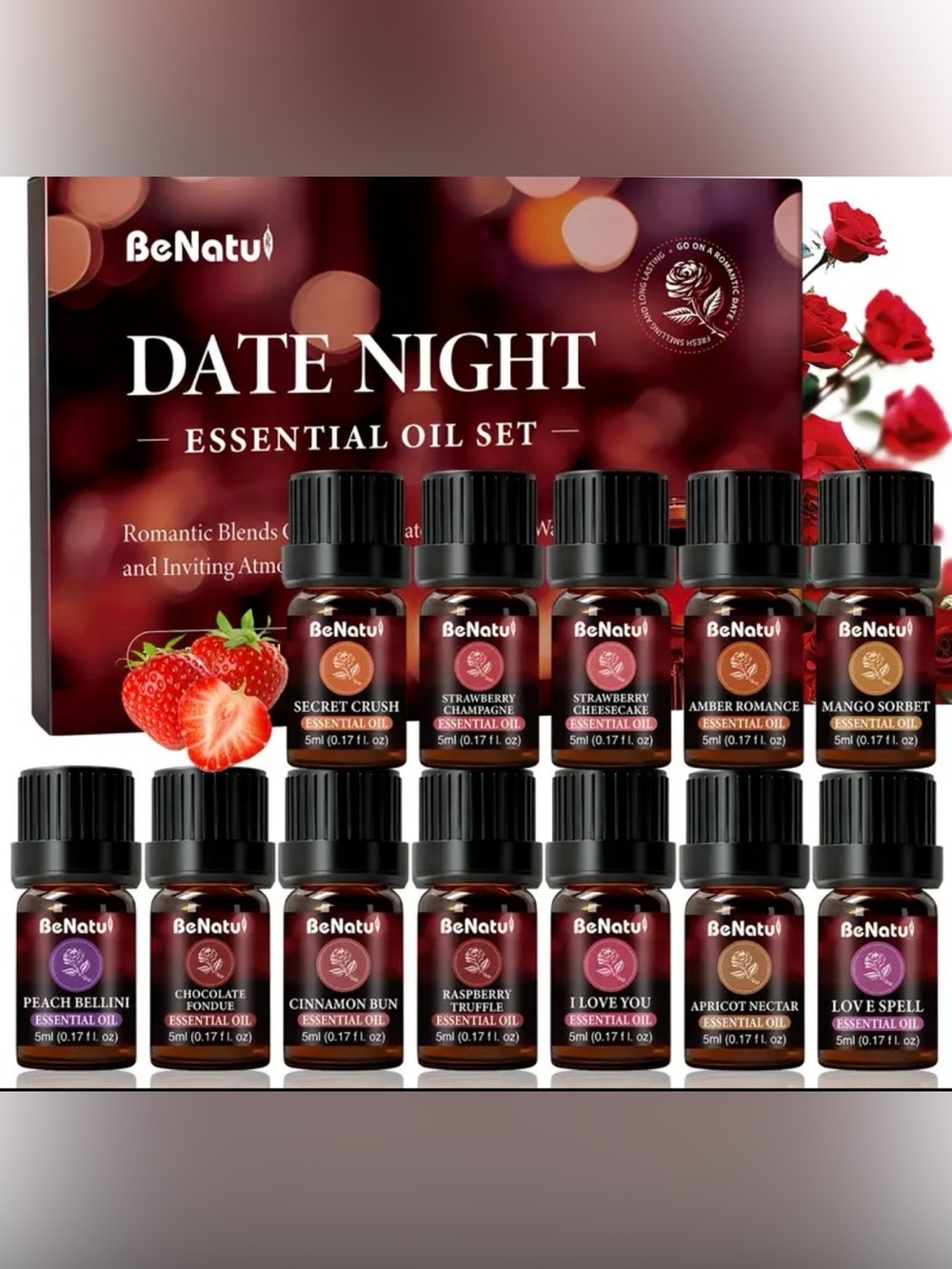 Date Night Essential Oil Set 12 bottles 0.17 fl oz self care and crafting